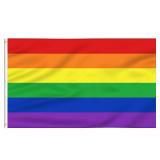 Rainbow Pride Flag 6 Stripes 3x5ft - Staont Flag Vivid Color and UV Fade Resistant - Canvas Header and Brass Grommets (Rainbow Flag 3x5ft (1PACK))