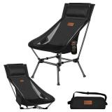 DRAXDOG Camping Chair, (Black Orange Edge)
