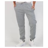 Real Essentials Mens Joggers Sweatpants Fleece Pants Sweat Clothing Pockets Baggy Elastic Cuffed Workout Bottom Athletic Soft Warm Winter Jogging Gym Active Track Work Tapered, Set 2, L, Pack of 3
