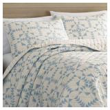 Eddie Bauer - King Quilt Set, Reversible Cotton Bedding with Matching Shams, Lightweight Home Decor for All Seasons (Arrowhead Blue,3pieces, King) - Retail: $125.97