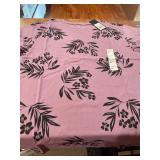 Adult Relaxed Fit Short Sleeve Floral Print T-Shirt Unisex - Original Use Purple Medium