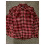 Flannel Long Sleeve, Black and Red, Size 2XL