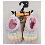 Pastel Rainbow Toddler Slippers, Size 4 (6-12mo)