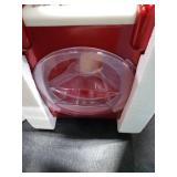 Nostalgia Snow Cone Shaved Ice Machine - Makes 20 Icy Treats - Includes 1 Reusable Plastic Cup - Retro Red