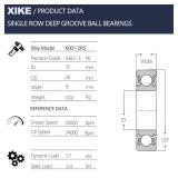 XiKe 2 Pcs 6001-2RS Double Rubber Seal Bearings 12x28x8mm, Pre-Lubricated and Stable Performance, Deep Groove Ball Bearings for Electric Motor