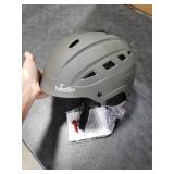 TurboSke Ski Helmet, Snowboard Helmet, Snow Sports Helmet for Men Women and Youth (Gray, S)