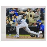 Signed Christian Colon 8x10 Photograph Kansas City Royals - Game 5 World Series - Series Winning RBI Hit with James Spence Authentication
