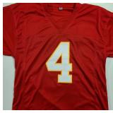 Signed Rashee Rice #4 Kansas City Chiefs Custom Jersey with Beckett Witnessed Authentication