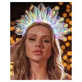 EARENT Light Up Headbands Led Glow Hair Band Flashing Holiday Rave Costume Hair Accessories for Women