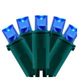 YULETIME Blue Wide Angle LED Christmas Lights with Green Wire, 66 Feet 200 Count UL Certified Commercial Grade 5mm Holiday String Light Set (Blue)