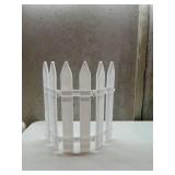 URATOT 30 Pieces Christmas Tree Thick White Plastic Picket Fence Christmas Tree Fence for Pets Christmas Tree Fence for Kids Christmas Party Garden Home Fence Decoration, 12 Inches