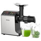 Whall Masticating Slow Juicer, Professional Stainless Juicer Machines for Vegetable and Fruit, Touchscreen Cold Press Juicer with 2 Speed Modes - Retail: $112.95