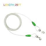 Petest 25ft Reflective Tie-out Cable for Small Dogs Up to 35 Pounds