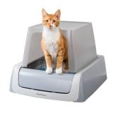 PetSafe ScoopFree Crystal Plus Front-Entry Self-Cleaning Cat Litter Box - Never Scoop Litter Again Hands-Free Cleanup With Disposable Crystal Tray - Less Tracking, Better Odor Control, Grey , 1 Count 