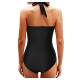 Tempt Me Women Green One Piece Swimsuits Tummy Control Bathing Suits Push up Full Coverage Swimwear L