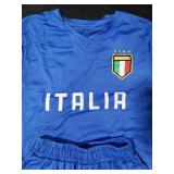 Im Italian Soccer Jersey Shirt for Boys & Girls Blue Italia Football Training Jersey Uniforms for Kids (CNSK-IT,10Y)