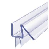 Premium Frameless Shower Door Bottom Seal Strip for Glass Doors - Shower Door Seal Sweep (1/2” x 39”, Clear Vinyl)