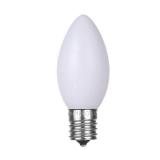 25 Pack C9 White Christmas Replacement Bulbs, E17 Screw Base,Ceramic Pure White Color,120V/ 0.6W LED Bulbs, Waterproof Glass Bulbs for Indoor Outdoor Christmas Holiday Decoration String Lights