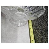 Glass Footed Bowl for small sandwiches and snack foods