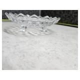 Vintage Fostoria American Pattern Crystal Round 3-Footed Plate