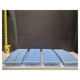 Old Style ice trays to make ice cubes, set of 4