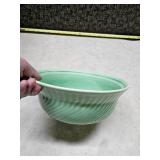 Vintage Limoges China Green Swirl Serving.Bowl, made in USA