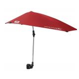 Sport-Brella Versa-Brella 4-Way Swiveling Sun Umbrella, Firebrick Red, Regular