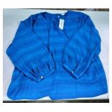Liz Claiborne Blue Striped Shirt Size 2X