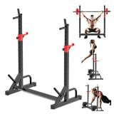 FONBEAR Squat Rack, Barbell Rack, Bench Press 550 LBS Max Load Adjustable Squat Rack Stand Multi-Function Weight Lifting Home Gym - Great for Beginners and Professional Use