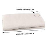 SHEUTSAN 60 Inch Wide by 4 Yard Long Natural Linen Needlework Fabric, Extra Large Plain Solid Color Linen Fabric Cloth by The Yard, for Garments, Crafts Making, Handmade Tablecloth, Home Decorations