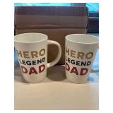 (2 Pack) 16oz Stoneware Hero Legend Dad Mugs- Room Essentials