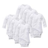 Gerber Unisex Baby Multi-Pack Long-Sleeve Onesies Bodysuit Mitten Cuff Sizes 6-Pack White 6-9 Months