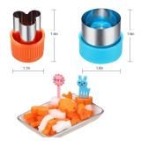 Vegetable Cutter Shapes Set, Multipcs, Mini Cookie Cutters Set Fruit Cookie Pastry Stamps Mold with 30pcs Food Picks and Forks -for Kids Baking and Food Supplement Accessories