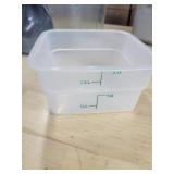 2 Qt. Translucent Square Polypropylene Food Storage Container -USED