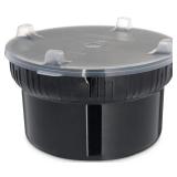 Carlisle FoodService Products CFS 703903 Polycarbonate Gourmet Crocks WITHOUT Lid, 1.90 qt Capacity, 4.12" Height, Black