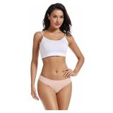 voenxe Seamless Thongs for Women No Show Thong Underwear Women 5-10 Pack (5 pack Apricot, Small)