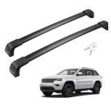 BougeRV Roof Rack Cross Bars Compatible with Jeep Grand Cherokee Altitude & SRT & Trackhawk with Roof Black Moldings 2011-2022, Aluminum Crossbar Replacement with Lock for Roof Cargo Kayak Skiboard - 