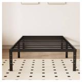 Joceret Bed Frame Twin Size 14 Inch Heavy Duty,Metal,No Box Spring Needed,Underbed Storage,Easy Assembly,Noise Free,Minimalism,Non-Slip,Bedroom,Kids,Boys,Girls,Black