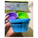 New 12pc Case of Kaytee Cool Crock Classic Food Dishes Medium 8oz, Multicolor