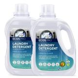 ECOS PRO Liquid Laundry Detergent 2 Ct, Free & Clear, Concentrated & Ideal for Commercial & Industrial Use, Unscented, PL9371/02, 170 fl oz (Pack of 2)