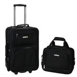 Rockland Fashion Softside Upright Luggage Set, Expandable, Black, 2-Piece (14/19)