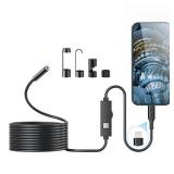 (Factory SealEd) Endoscope Camera with Light, 1920P HD Borescope Tools with 8 Adjustable LED Lights, Endoscope with 16.4ft Semi-Rigid Snake Camera, 7.9mm IP67 Waterproof Inspection Camera for iOS (Bla