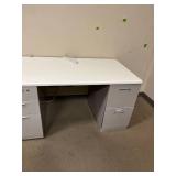 Table top with two file cabinets 29 x 72 x 30