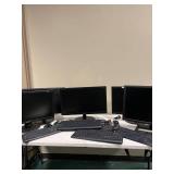 Five Moniters - Approximately 24inches, Five keyboards and Five mice