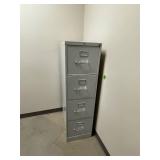 Four drawer locking filing cabinet 52 x 15 x 25 in