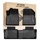 AOMSAZTO Floor Mats for 2019-2024 Chevy Blazer (Not for Blazer EV Model), Automotive Floor Mats Compatible with 2024 Chevrolet Blazer,1st & 2nd Row All Weather Protection,Black