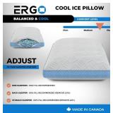 ERGO Cool Ice Bed Pillow for Sleeping Standard/Queen Size.