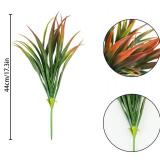 6Pcs Artificial Grass Fake Plants 17.3in Outdoor Plastic Plants UV Resistant Greenery Fake Grass for Home Window Garden Office Patio Hanging Planter Pathway Front Porch DÃ©cor Red