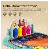 bc babycare Baby Tummy Time Mat with Music Activity Play Gym Mat Kick and Play Piano for Newborn Toddler Boys Girl 0 3 6 9 12 Months