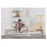 Regalo 76 Inch Super Wide Configurable Baby Gate, 3-Panel, Includes Wall Mounts and Hardware